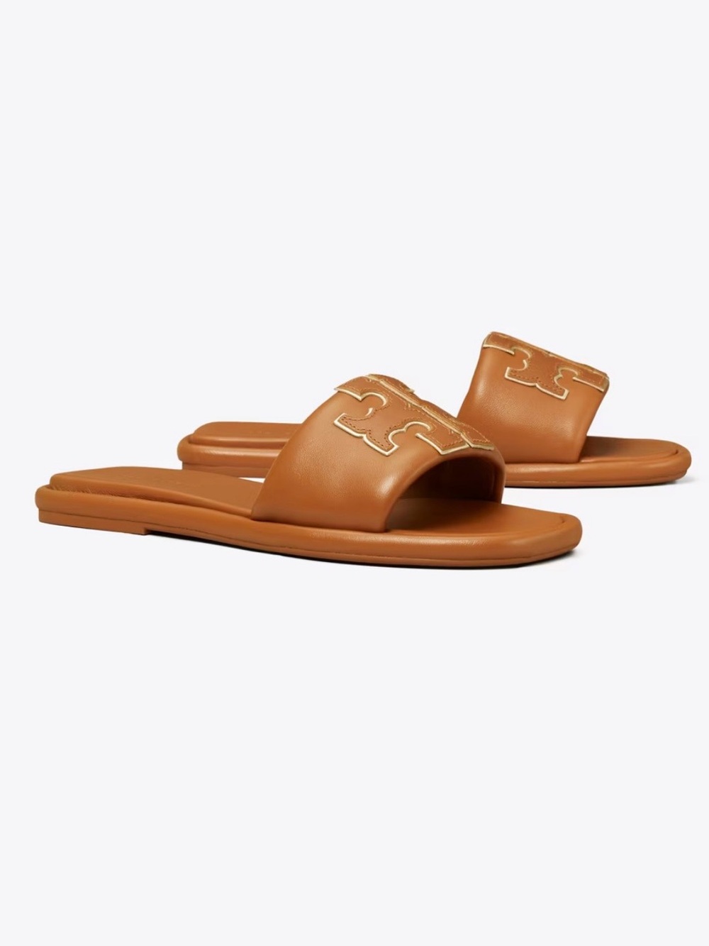 Tory Burch Nappa Leather Double T Sport Slide — Size 8 - Picture 2 of 12